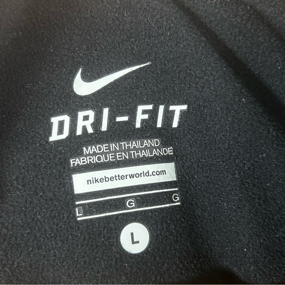 Nike Running Dri-Fit 1/4 Zip Pull Over Hooded Jacket BLK Back Zip Pocket Women L - Picture 2 of 14